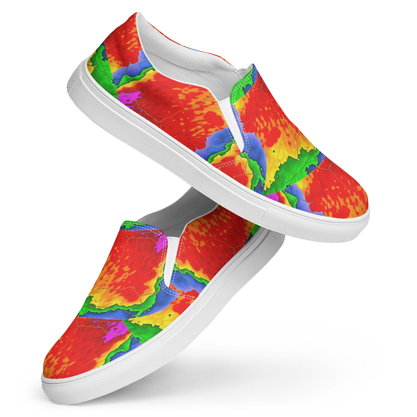 Men’s Radar Image Slip-On Canvas Shoes