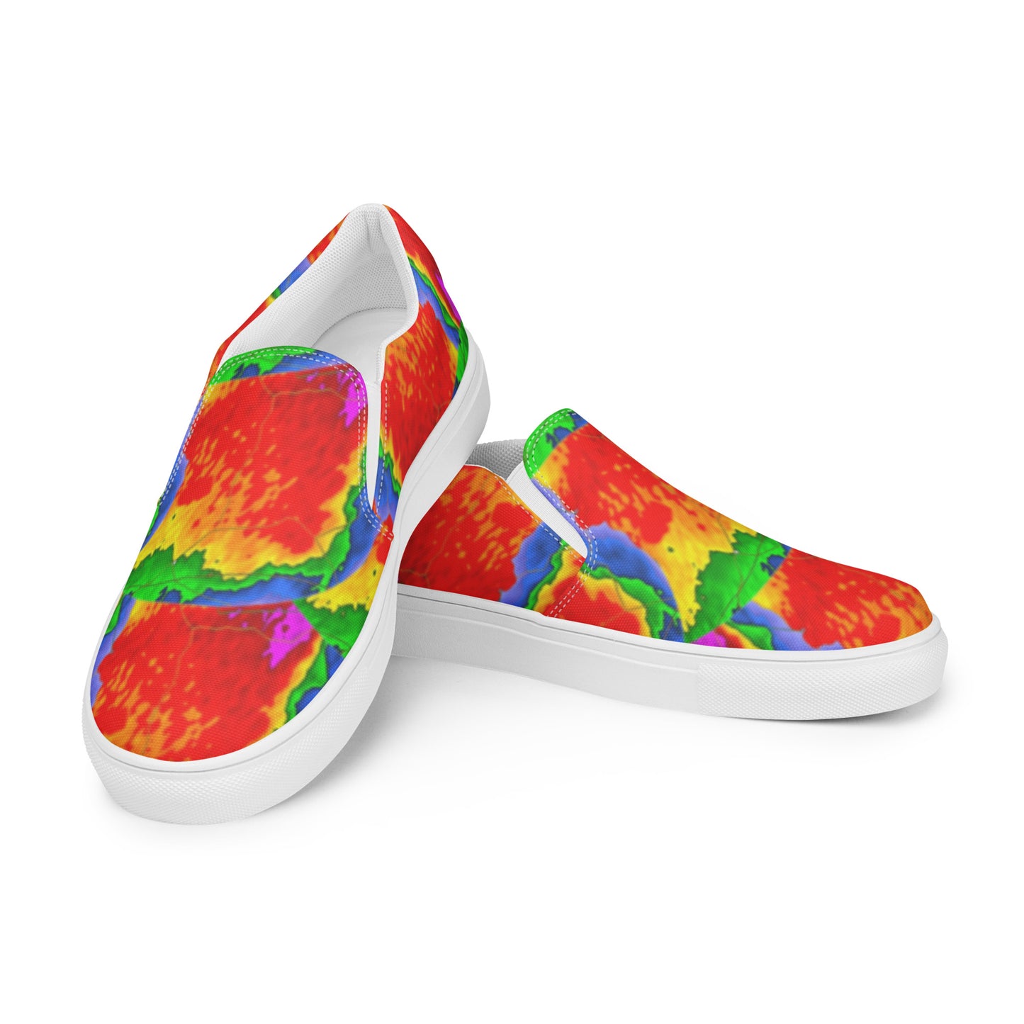 Women’s Radar Image Slip-On Canvas Shoes